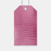 Rosa Alligator-Tierdruck Geschenkanhänger (Rückseite)