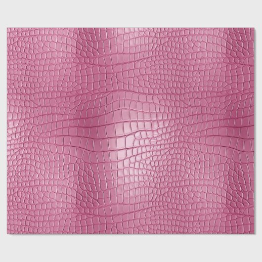 Rosa Alligator-Tierdruck Geschenkpapier (Flach)