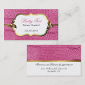 Rosa Alligatordruck-Visitenkarte Visitenkarte (Vorne/Hinten)