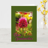Rosa Allium Greeting Card 002 Karte (Gelbe Blume)