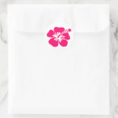 Rosa-Aloha-Blume Runder Aufkleber (Tasche)