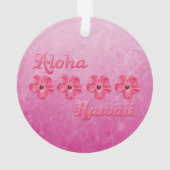 Rosa Aloha Hawaii Ornament (Rückseite)