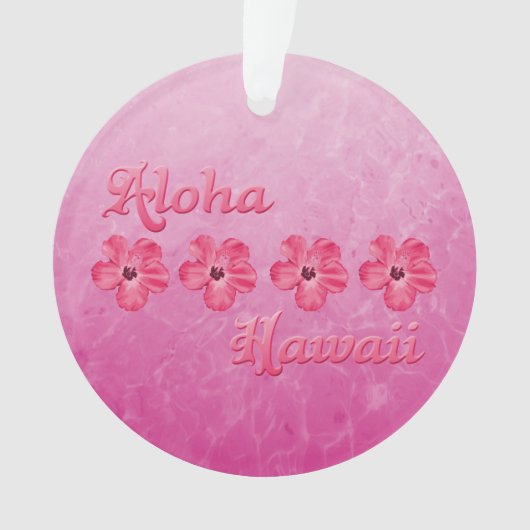 Rosa Aloha Hawaii Ornament (Vorderseite)
