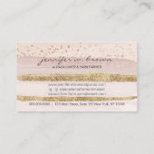 Rosa Alpaca mit Blume Visitenkarte (Rückseite)