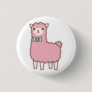 Rosa Alpaca-Tasten Button