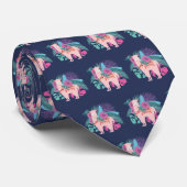 Rosa Alpaka, tropische Lama-Blätter und Blume des Krawatte (Gerollt)