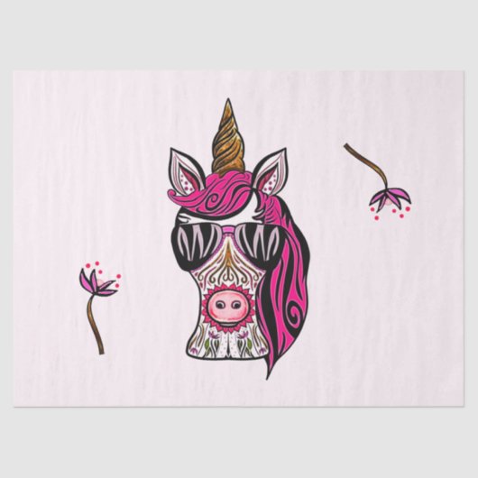 Rosa als Couture Seidenpapier (Vorderseite)