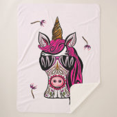 Rosa als Couture Sherpadecke (Vorderseite)