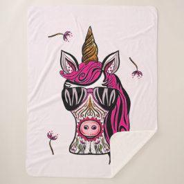 Rosa als Couture Sherpadecke