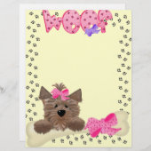 Rosa am Schreibtisch aus Holzdruck (Vorne/Hinten)