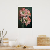 Rosa Amaryllis Blume Art Print Poster (Küche)
