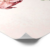 Rosa Amaryllis Blume Art Print Poster (Ecke)