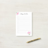 Rosa Amaryllis-Blumen Dinge zu tun Post-it Klebezettel (Auf Schreibtisch)