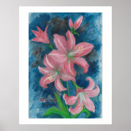 Rosa Amaryllis Poster