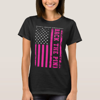 Rosa amerikanische Flagge Brustkrebs T-Shirt