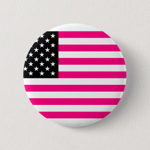 rosa amerikanische Flagge Button