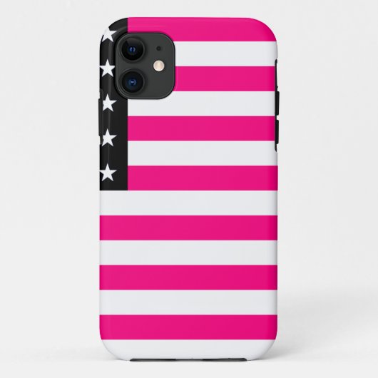 rosa amerikanische Flagge Case-Mate iPhone Hülle (Rückseite)