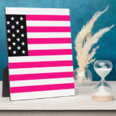 rosa amerikanische Flagge Fotoplatte (Seite)