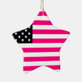 rosa amerikanische Flagge Keramik Ornament (Rechts)