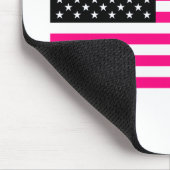 rosa amerikanische Flagge Mousepad (Ecke)