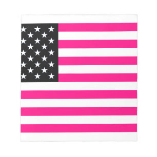 rosa amerikanische Flagge Notizblock