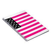 rosa amerikanische Flagge Notizblock (Rechte Seite)