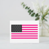 rosa amerikanische Flagge Postkarte (Stehend Vorderseite)