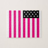 rosa amerikanische Flagge Puzzle (Horizontal)