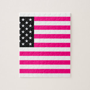 rosa amerikanische Flagge Puzzle