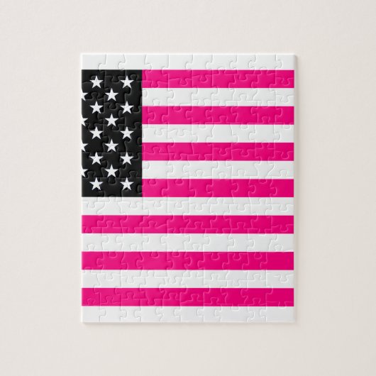 rosa amerikanische Flagge Puzzle (Vertikal)