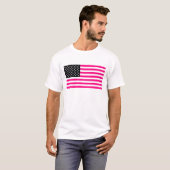 rosa amerikanische Flagge T-Shirt (Vorne ganz)