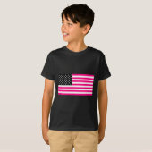 rosa amerikanische Flagge T-Shirt (Vorne ganz)
