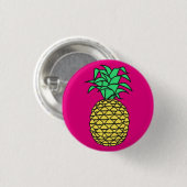 Rosa Ananas-Abzeichen-Button-Knopf Button (Vorne & Hinten)