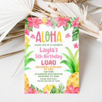 Rosa Ananas Aloha Luau Geburtstag