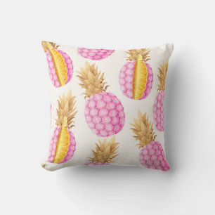 Rosa Ananas: Hochdetaillierte Vintage Kissen