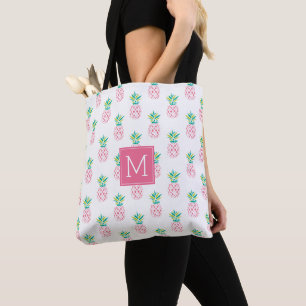 Rosa Ananas Mit Monogramm Tasche