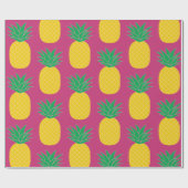 Rosa Ananas tropisch Geschenkpapier (Flach)