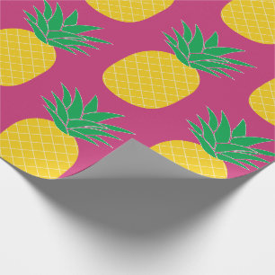 Rosa Ananas tropisch Geschenkpapier