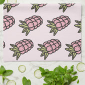 Rosa Ananas Tropische Früchte Botanischer Sommer Geschirrtuch (Gefaltet)