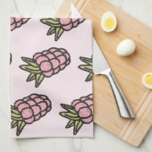 Rosa Ananas Tropische Früchte Botanischer Sommer Geschirrtuch (Viertel Falte)