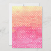 Rosa Ananas Tropischer Erstgeburtstag Einladung (Rückseite)