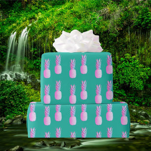 Rosa Ananas Tropisches Geschenkpapier