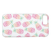 Rosa Ananas Wasserfarben Muster iPhone-Abdeckung Case-Mate iPhone Hülle (Rückseite (Horizontal))