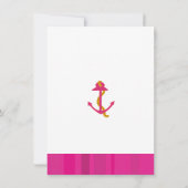 Rosa Anchor Brautdusche Einladung (Rückseite)