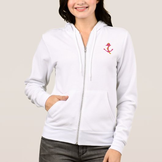 Rosa Anchor Hoodie (Vorderseite)
