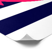 Rosa Anchor-Silhouette Poster (Ecke)