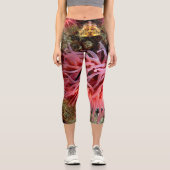 Rosa Anemon Hochwald Capri Leggings (Vorderseite)