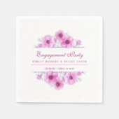 Rosa Anemon Verlobung Serviette (Vorderseite)