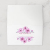 Rosa Anemone Aquarellkarte Hochzeitskarten Platzkarte (Außenseite Aufgefaltet)