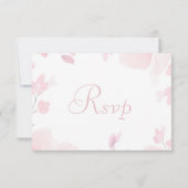 Rosa Anemone Bloral Wedding RSVP Card (Rückseite)